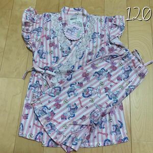 新品 甚平 パジャマ エコネコ ユニコーン ゆめかわ 120 女の子