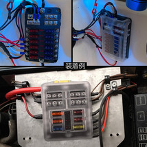 6回路平型(ATC/ATO)ヒューズホルダー LED警告ライト付き ブレードヒューズ5A 10A 15A 20A DC12V-32V車用や船舶等に_画像6