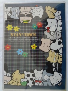 ★昭和レトロ★エモい★ ニャンニャンタウン NYAN2 TOWN 下敷き 青 ユーカリ