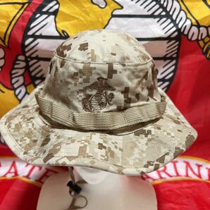沖縄 米海兵隊実物 USMC デザートマーパットブーニーハット MEDIUM カモフラ ピクセル デジタル迷彩 キャップ帽子 沖縄の画像2