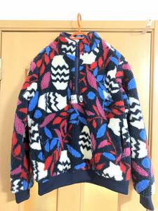 ★Parra★フリース★ sherpa fleece pullover still life with plant サイズM