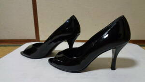  beautiful goods INDIVI Indivi original leather black pumps made in Japan 23