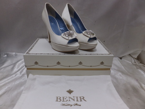 BENIR red ru wedding shoes size 34 heel pumps white box attaching 