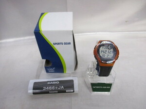 CASIO カシオ SPORTS GEAR スポーツギア ブラック×オレンジ系 3466JA