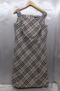 BURBERRY LONDON Burberry noba check One-piece size 15 beige group One-piece lady's stock ①