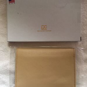 新品☆REAL LEATHER CREATIONS USA製 パスポートケース カーフスキン ベージュ レザー ウォレット 財布 made in USA アメリカ製 革