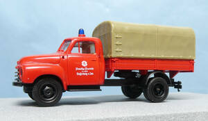  takkyubin (home delivery service) compact shipping Brekina 3504 Opel Blitz 1.5t truck fire fighting used * present condition *1.