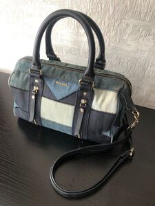 DIESEL 2way デニムパッチワーク バッグ ハンド ショルダー