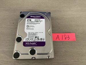 送料無料 WD20PURZ-85GU6Y0 HDD Purple 2TB 3.5インチ SATA HDD2TB使用時間8946H★A183