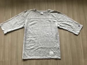 チャンピオン正規品 クルーネック七分袖Tシャツ　グレー　Sサイズ