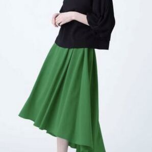 美品35,200円 アドーア ドライストレッチ ロングスカート 38 グリーン