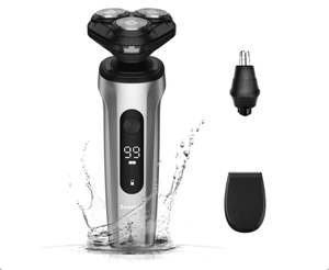 SweetLF 電気シェーバー 回転式 3枚刃 USB充電式 IPX7防水 電池残量表示 トリマー付き 新品 送料込