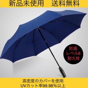 新品 未使用 傘 折り畳み 雨 紺 ネイビー オシャレ ワンタッチ ワンタッチ式 メンズ 折り畳み傘 シンプル 無地 自動