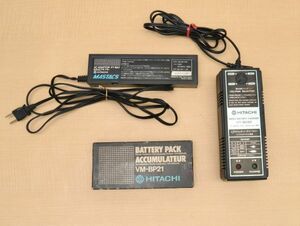 *[HITACHI] Hitachi junk * video battery charger VT-BC60, adaptor VT-BA7, battery VM-BP21()** control 21A081