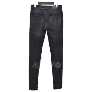 アミリ AMIRI  MX1 LEATHER PATCH JEANS レザーパッチ クラッシュデニム 商品番号：8066000195049の画像2