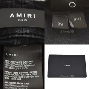 アミリ AMIRI  MX1 LEATHER PATCH JEANS レザーパッチ クラッシュデニム 商品番号：8066000195049の画像5