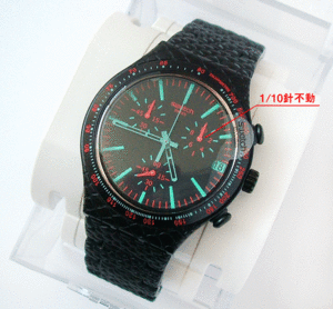 Трудно получить ★ ilony Chronograph ★ Reptile Light Blue ★ С функцией даты ★ Swatch ★ Замена аккумулятора ★ Неиспользуемый ★ 1/10 секунды Иглетов ★ Посмотрите на любителей омега.