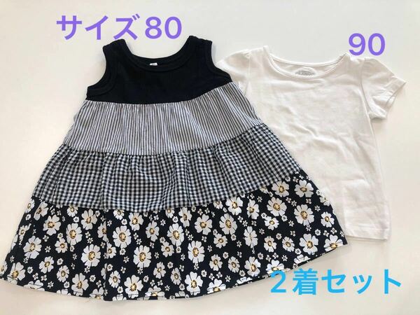 子供服 半袖Tシャツ セット ノースリーブワンピース