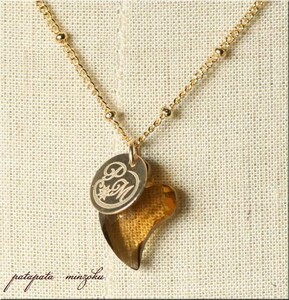 Ожерелье с брендами 14kgf 14k золотой кулон натуральный камень Power Stone