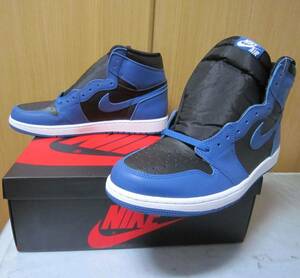  new goods Nike air Jordan 1(555088 404) black blue 30.5cm US12.5 NIKE AIR JORDAN 1 RETRO HIGH OG DARK MARINA BLUE/BLACK pg2204