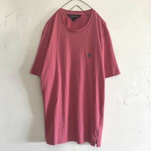 ブルックスブラザーズ 半袖Tシャツ ピンクパープルシンプル 無地 2 BROOKS BROTHERS コットン100% Sサイズ メンズ レディース古着