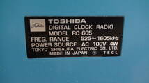 ◆東芝◆デジタルクロックラジオ　RC-605　(50Hz)◆目覚ましラジオとしての機能はありません。ラジオ（AM）と時計は独立して動作します_画像7