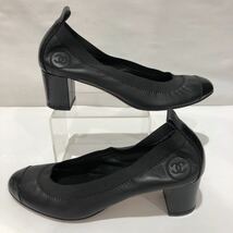 【CHANEL】シャネル パンプス 36 1/2 ブラック レザー エナメル G26643 レディース ヒールパンプス ts202311_画像3