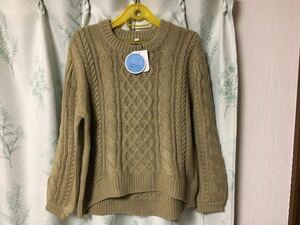  new goods unused .... buy mocha Brown cable knitted sweater knitted sweater 