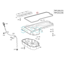 ベンツ W220 W221 W222 W215 W216 W217 R230 R231 W463 オイルパンガスケット S600 S65 CL600 CL65 SL600 SL65 G65 1370140022_画像2