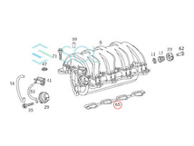 ベンツ W219 W463 W163 W164 インマニガスケット インテークマニホールドガスケット 左右共通 CLS500 G500 ML430 ML500 1131411380_画像3