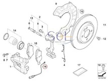 BMW MINI クーパー R50 R52 R53 フロント ブレーキパッドセンサー Cooper One1.4i One1.6i One D Cooper S Poo.S JCW GP 34356778175_画像2