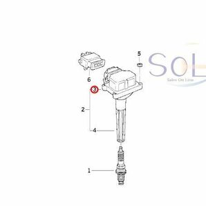 BMW E53 X5 Z3 イグニッションコイル ○型 2.0 2.2i 2.8 3.0i 4.4i 12131703228 12131748018 12131748017 出荷締切18時の画像2