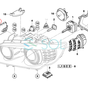 BMW F11 D1S 専用 純正キセノン用 補修バラスト 35W 523d 523i 528i 535i 535iX 550i 63117237647 出荷締切18時の画像4