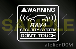 [外貼りタイプ]トヨタ RAV4 ラヴ4用セキュリティーステッカー左右2枚セット