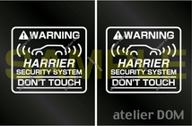 [外貼りタイプ]トヨタ ハリアー用セキュリティーステッカー左右2枚セット_画像2