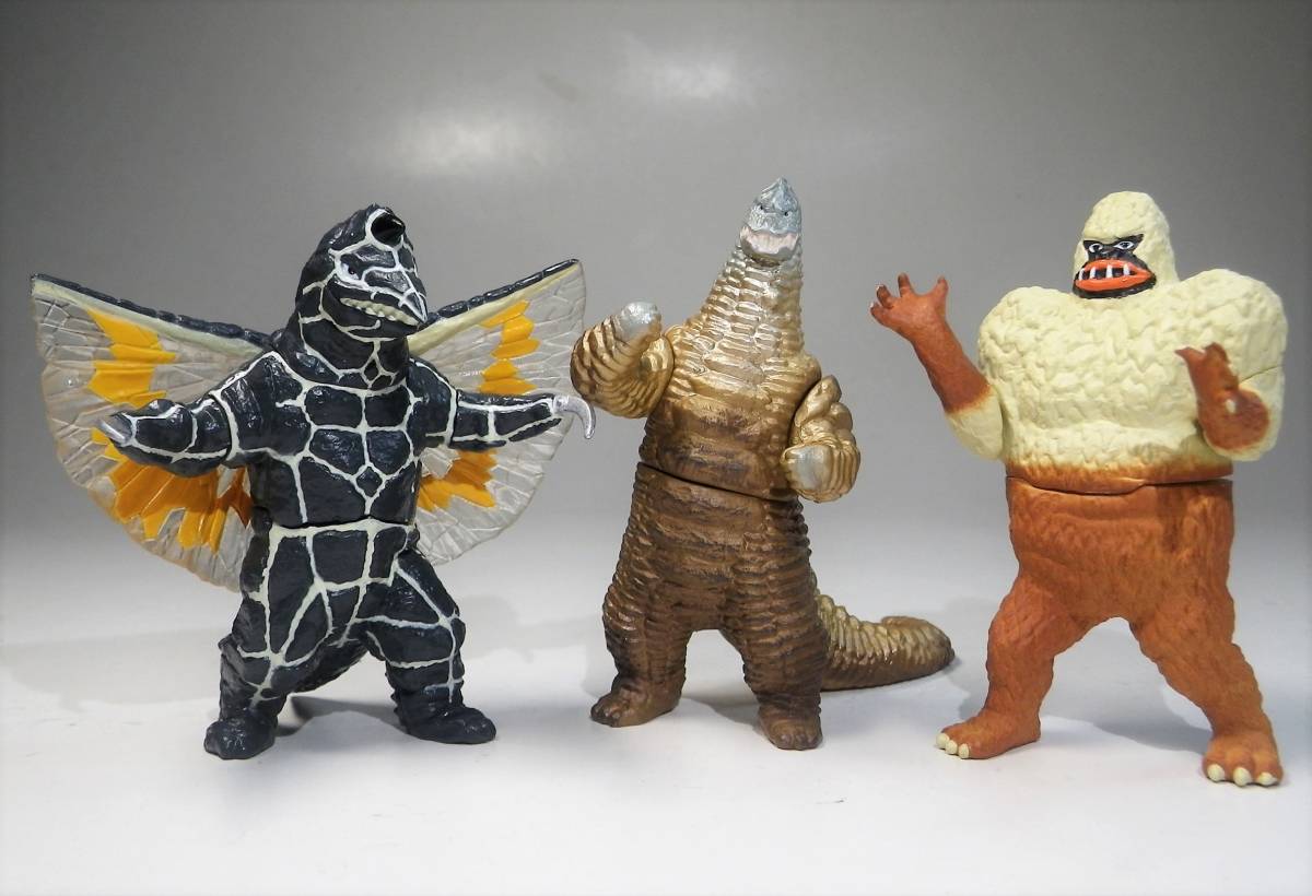 レッドキング&ドラコ&ギガス(ブルマァク復刻)ソフビフィギュア3体