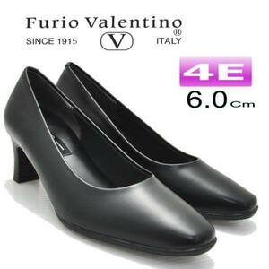 6451 black 25.5cm/Furio Valentino/f rio Valentino /4E/ heel 6cm/ formal pumps /lik route / commuting / ceremonial occasions /