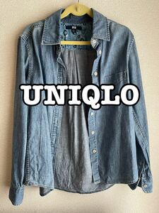 ユニクロ UNIQLO デニムシャツ 長袖シャツ オーバーサイズデニムシャツ DENIM SHIRT レディースシャツ S