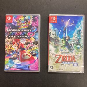 ゼルダの伝説スカイワードソードHD、マリオカート8 デラックス 、二本セット- Switch
