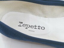 ◇ ◎ Repetto レペット フラット パンプス シューズ サイズ37 ブルー系 レディース_画像4