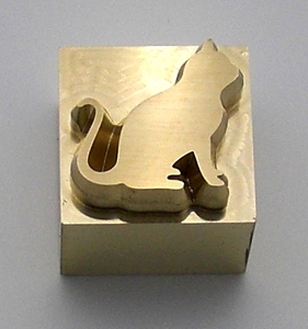 . seal * stamp brass made 10mm angle # cat CAT cat # Type 4 left direction 