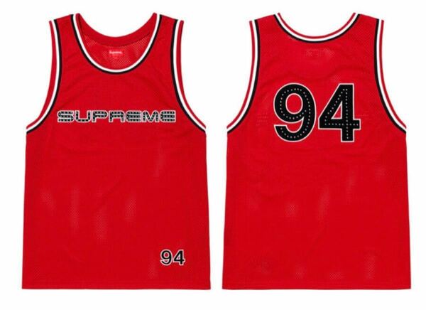 新品 未使用 Supreme Rhinestone Basketball Jersey M タンクトップ ラインストーン 