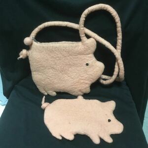  свинья san фетр небольшая сумочка & сумка свинья ..
