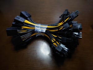 10本 電源変換ケーブル pcie 8PINメス→8PIN両端オス 6+8ピン