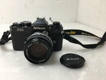 ★Nikon FE2★ニコン 一眼レフフィルムカメラ レンズ 50mm 1：1.4 ブラックボディ ビンテージ【中古/現状品/動作未確認ジャンク】_画像1