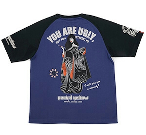 ピークドイエロー/Tシャツ/青/S/pyt-201/エフ商会/テッドマン/爆裂爛漫娘/カミナリモータース