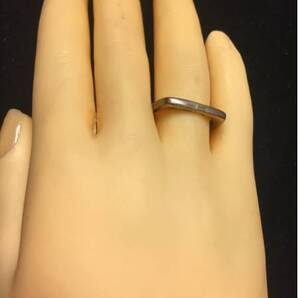 指輪 リング メンズアクセサリー 四角形 #11.5号 服飾品 装飾品 中古品 ファッション小物 銀色 【2847】A