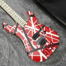 EVH Striped Series 5150 MN Red with Black and White Stripes_画像1