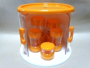  Showa Retro подлинная вещь world печать orange pop mild ka Star комплект скользящий приправа кейс контейнер для приправы с коробкой редкий редкость 