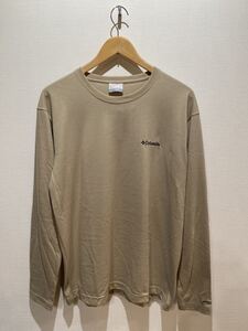 ★ Columbia コロンビア バックプリント 長袖Tシャツ sizeL ベージュ 新品未使用タグ付 メープスブルックロングスリーブTシャツ